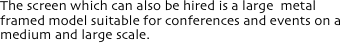 The screen which can also